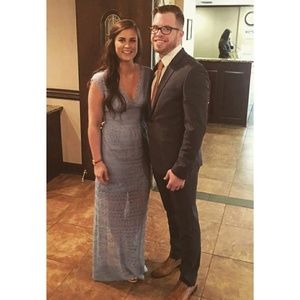 Bebe Baby Blue Lace Dress